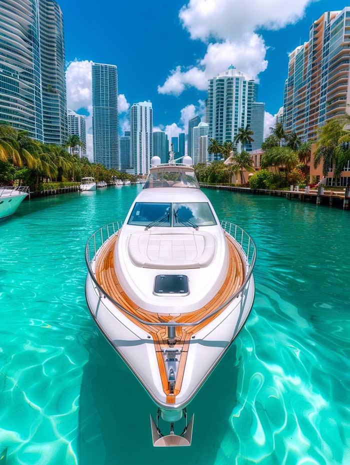 Boat tour of Miami Bay